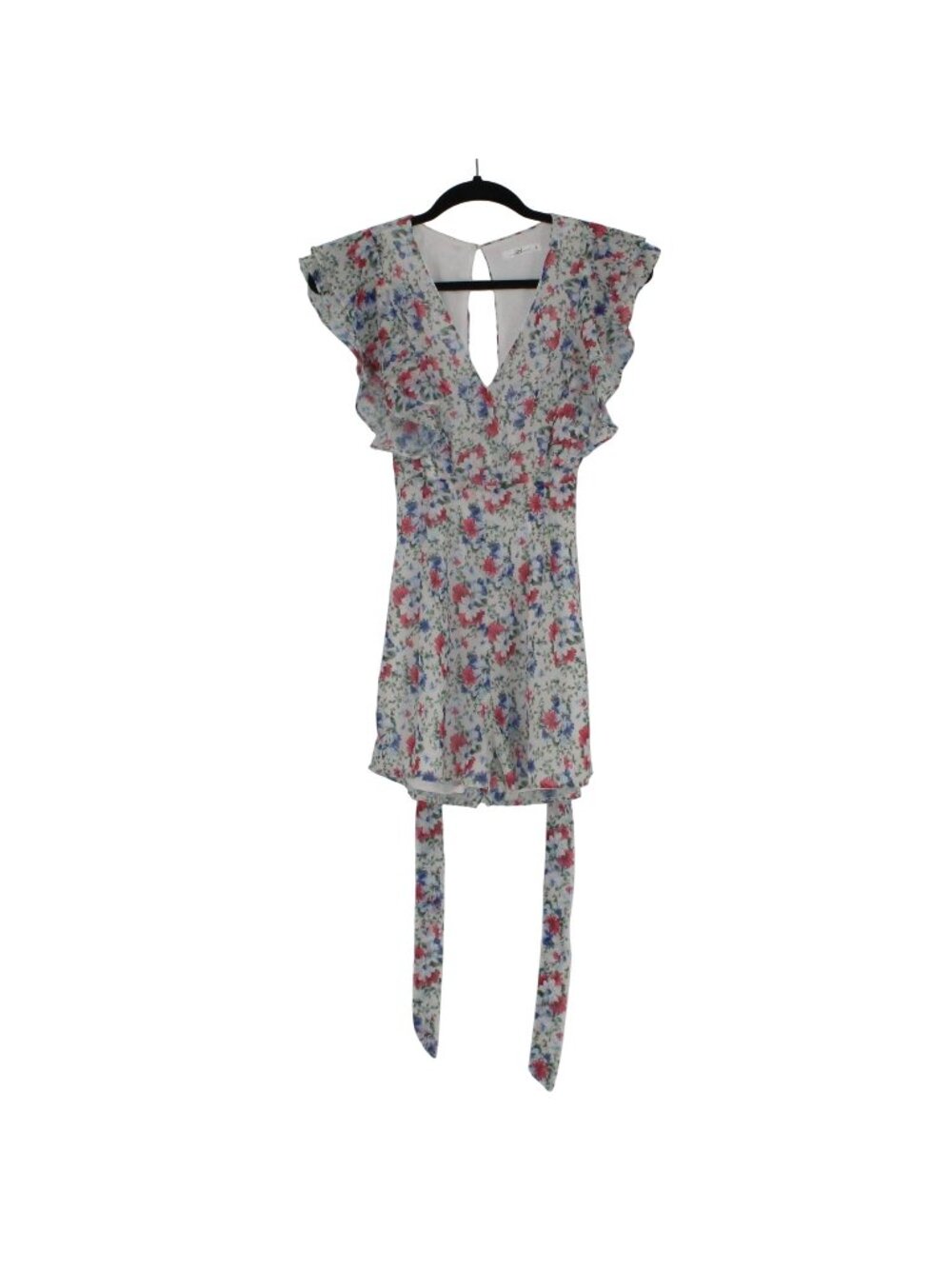 10 ) White Floral Romper by KTK  Women Size S